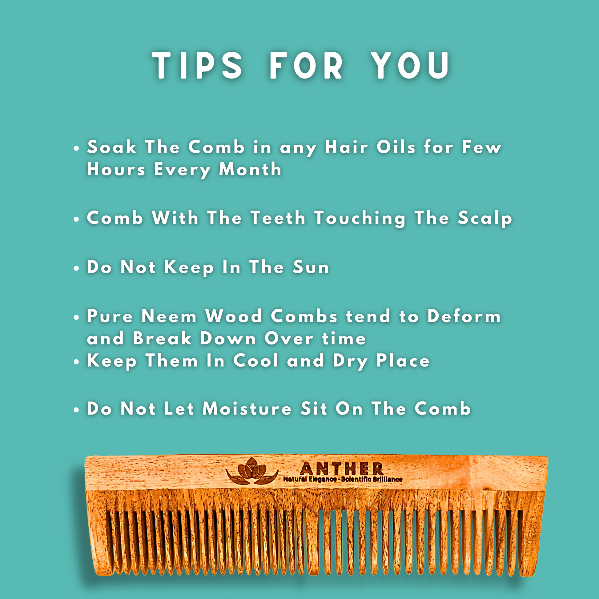 Tips for Neem Wood Comb