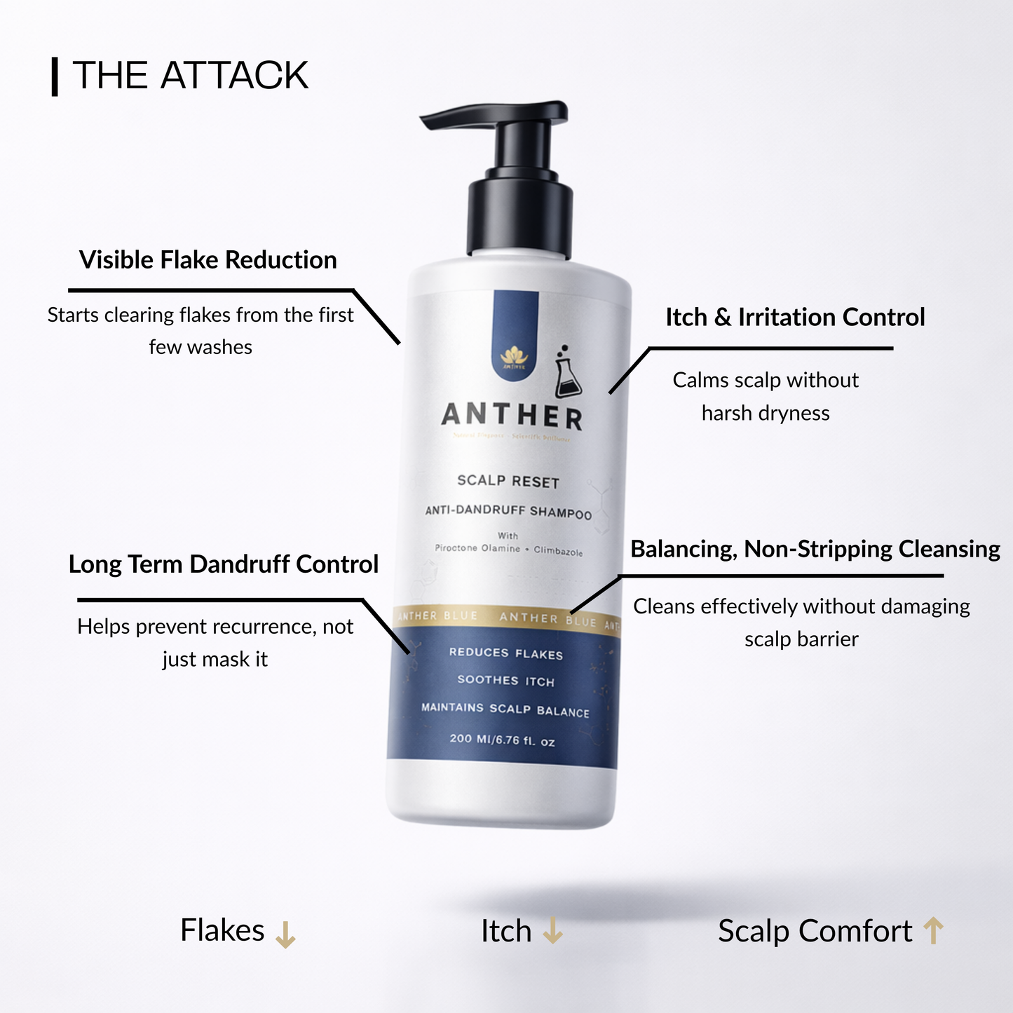 Anther Scalp Reset Anti-Dandruff Shampoo | 200Ml |