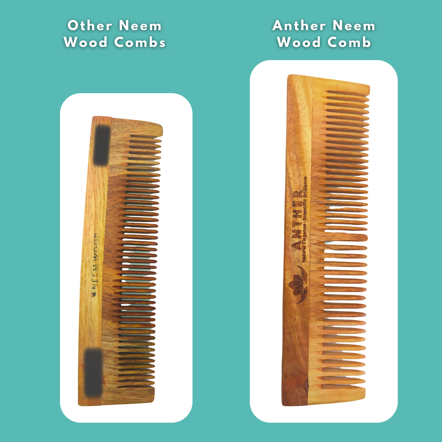 Anther Neem Wood Comb Comparison