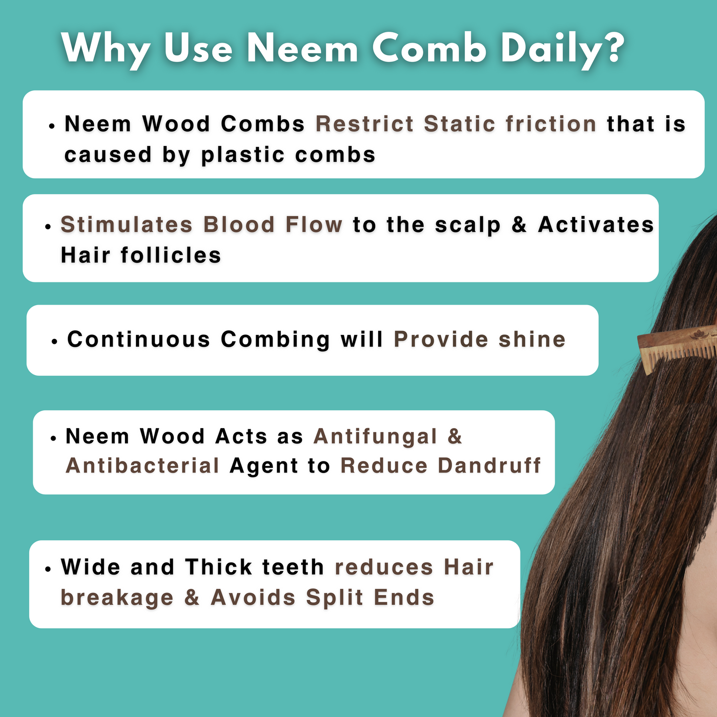 Benefits of Neem Wood Comb
