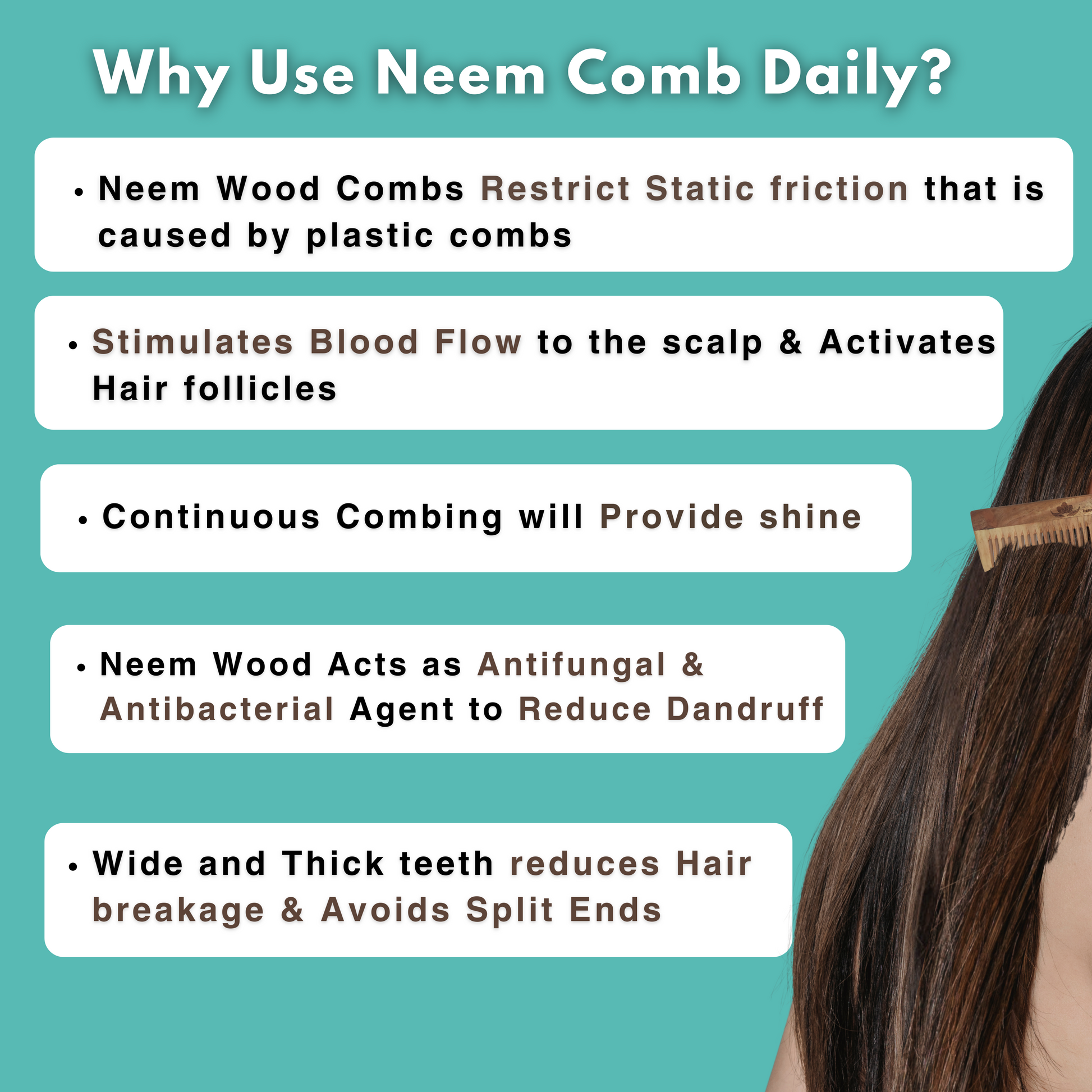 Benefits of Neem Wood Comb